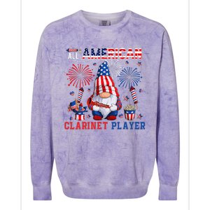 All American Costume Clarinet Player 4th Of July Instrument Colorblast Crewneck Sweatshirt