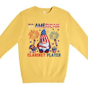 All American Costume Clarinet Player 4th Of July Instrument Premium Crewneck Sweatshirt