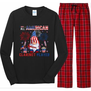 All American Costume Clarinet Player 4th Of July Instrument Long Sleeve Pajama Set