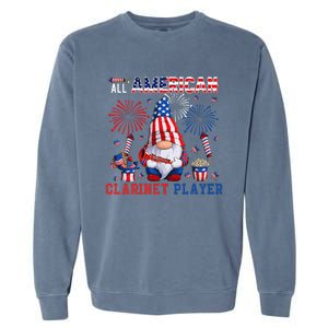 All American Costume Clarinet Player 4th Of July Instrument Garment-Dyed Sweatshirt