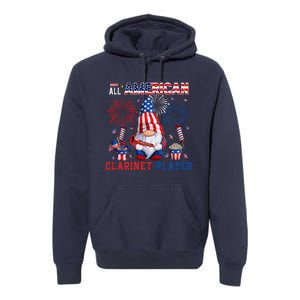 All American Costume Clarinet Player 4th Of July Instrument Premium Hoodie