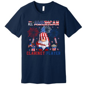 All American Costume Clarinet Player 4th Of July Instrument Premium T-Shirt