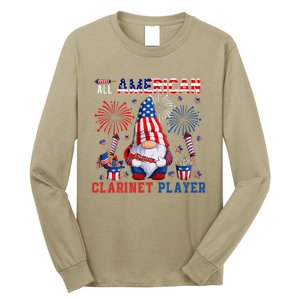 All American Costume Clarinet Player 4th Of July Instrument Long Sleeve Shirt