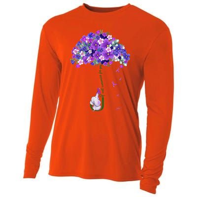 Alzheimer Awareness Cute Elephant I Will Remember For You Cooling Performance Long Sleeve Crew