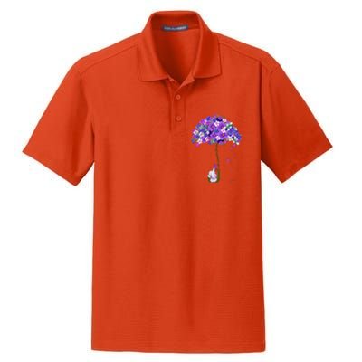 Alzheimer Awareness Cute Elephant I Will Remember For You Dry Zone Grid Polo