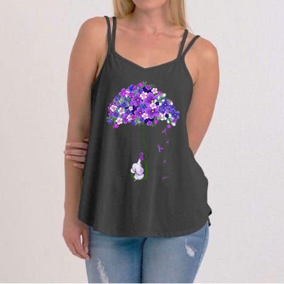 Alzheimer Awareness Cute Elephant I Will Remember For You Women's Strappy Tank