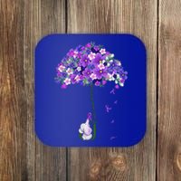 Alzheimer Awareness Cute Elephant I Will Remember For You Coaster