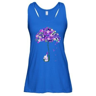 Alzheimer Awareness Cute Elephant I Will Remember For You Ladies Essential Flowy Tank