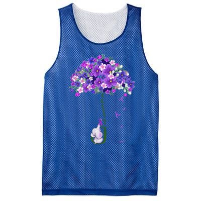 Alzheimer Awareness Cute Elephant I Will Remember For You Mesh Reversible Basketball Jersey Tank