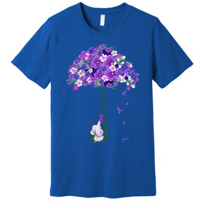 Alzheimer Awareness Cute Elephant I Will Remember For You Premium T-Shirt