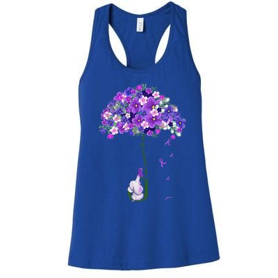 Alzheimer Awareness Cute Elephant I Will Remember For You Women's Racerback Tank