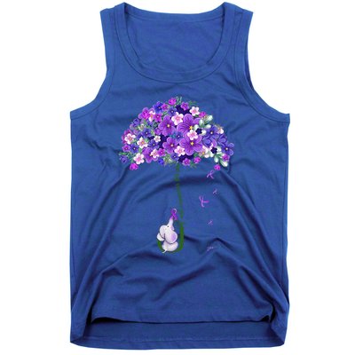 Alzheimer Awareness Cute Elephant I Will Remember For You Tank Top