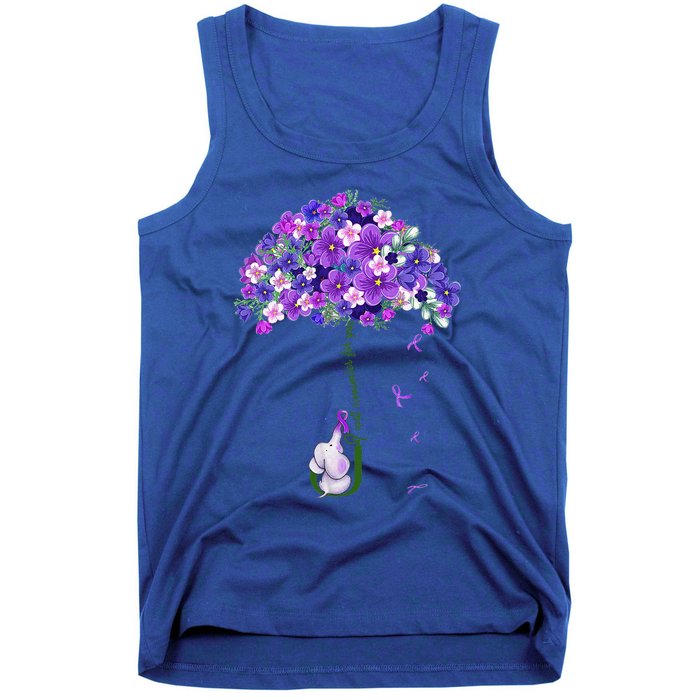 Alzheimer Awareness Cute Elephant I Will Remember For You Tank Top