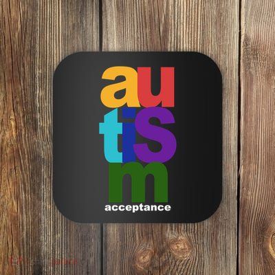 Autism Acceptance Colorful Coaster