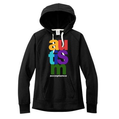 Autism Acceptance Colorful Women's Fleece Hoodie