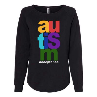 Autism Acceptance Colorful Womens California Wash Sweatshirt