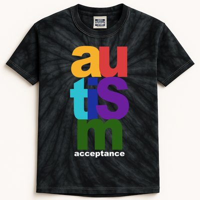 Autism Acceptance Colorful Kids Tie-Dye T-Shirt