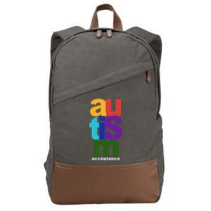 Autism Acceptance Colorful Cotton Canvas Backpack