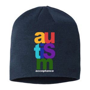 Autism Acceptance Colorful Sustainable Beanie