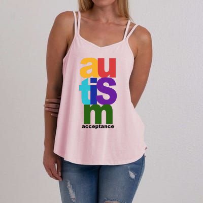 Autism Acceptance Colorful Women's Strappy Tank