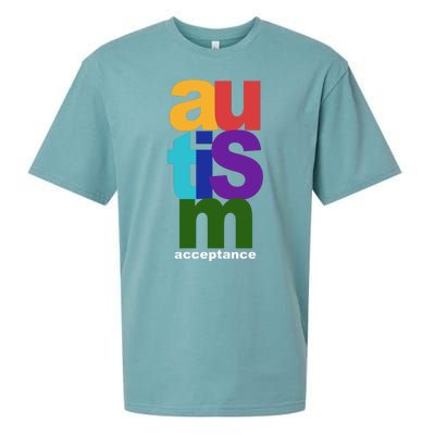 Autism Acceptance Colorful Sueded Cloud Jersey T-Shirt