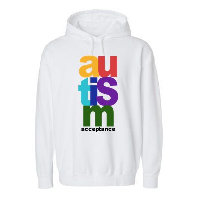 Autism Acceptance Colorful Garment-Dyed Fleece Hoodie