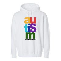 Autism Acceptance Colorful Garment-Dyed Fleece Hoodie