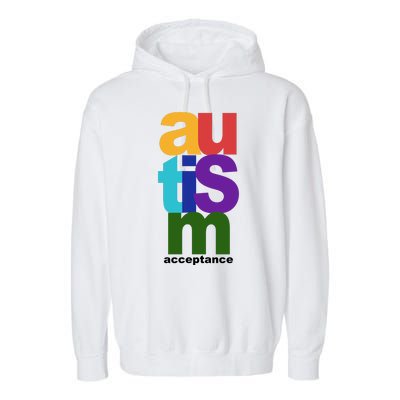 Autism Acceptance Colorful Garment-Dyed Fleece Hoodie