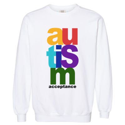 Autism Acceptance Colorful Garment-Dyed Sweatshirt
