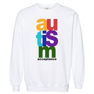 Autism Acceptance Colorful Garment-Dyed Sweatshirt