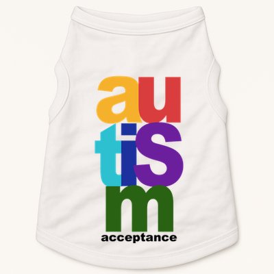 Autism Acceptance Colorful Doggie Tank