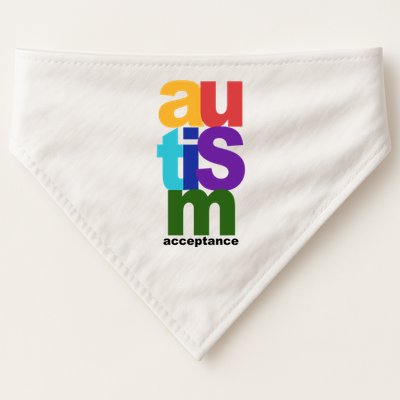 Autism Acceptance Colorful USA-Made Doggie Bandana