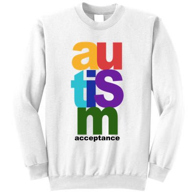 Autism Acceptance Colorful Sweatshirt