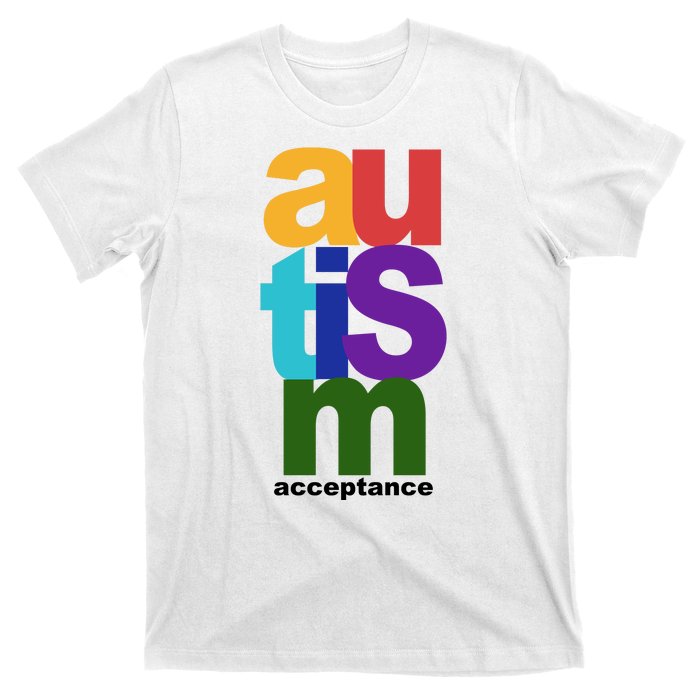 Autism Acceptance Colorful T-Shirt