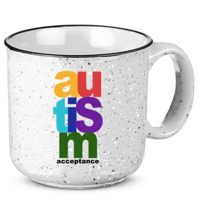 Autism Acceptance Colorful 15oz Campfire Ceramic Mug