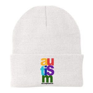 Autism Acceptance Colorful Knit Cap Winter Beanie