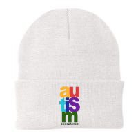 Autism Acceptance Colorful Knit Cap Winter Beanie