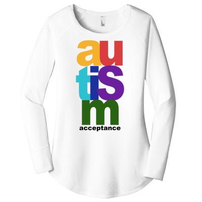 Autism Acceptance Colorful Women's Perfect Tri Tunic Long Sleeve Shirt