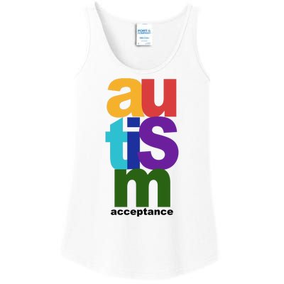 Autism Acceptance Colorful Ladies Essential Tank