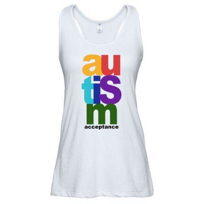 Autism Acceptance Colorful Ladies Essential Flowy Tank