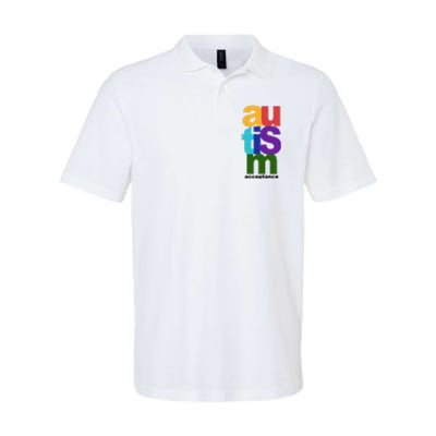 Autism Acceptance Colorful Softstyle Adult Sport Polo