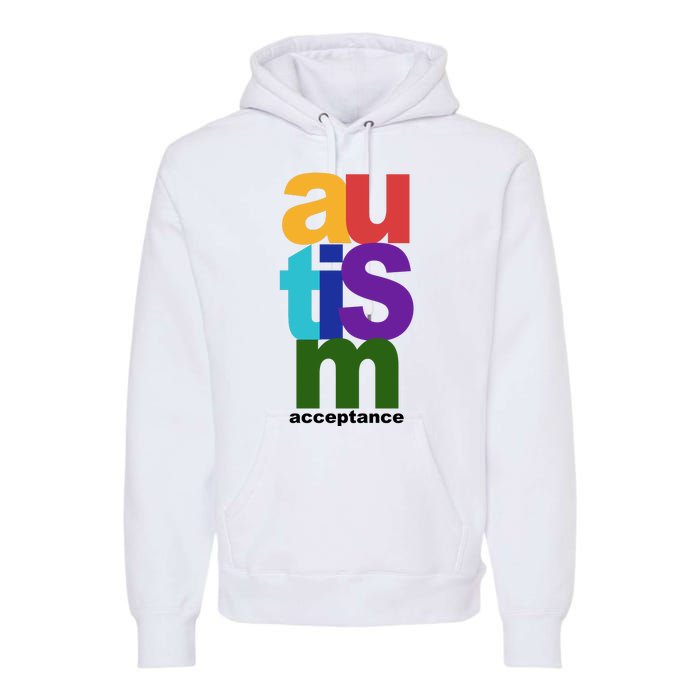 Autism Acceptance Colorful Premium Hoodie