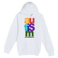 Autism Acceptance Colorful Premium Pullover Hoodie