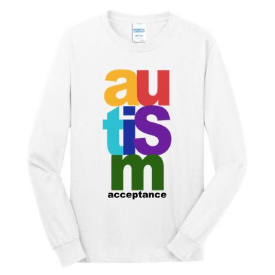 Autism Acceptance Colorful Tall Long Sleeve T-Shirt