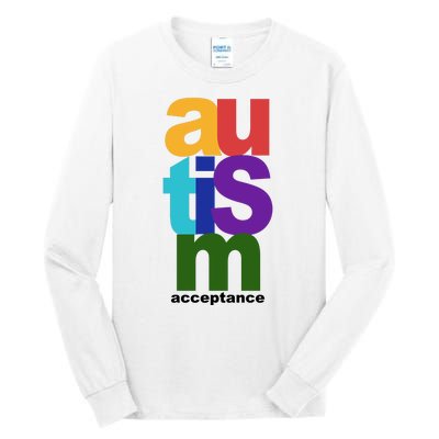 Autism Acceptance Colorful Tall Long Sleeve T-Shirt