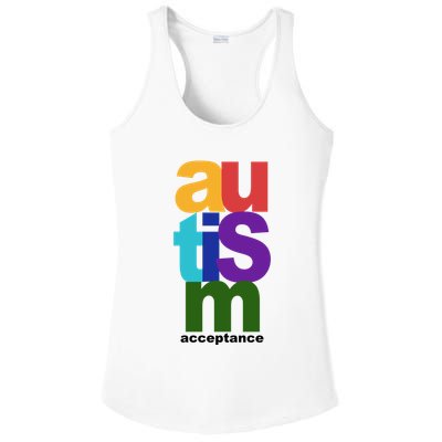 Autism Acceptance Colorful Ladies PosiCharge Competitor Racerback Tank