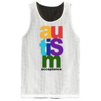 Autism Acceptance Colorful Mesh Reversible Basketball Jersey Tank