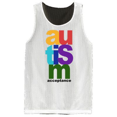 Autism Acceptance Colorful Mesh Reversible Basketball Jersey Tank