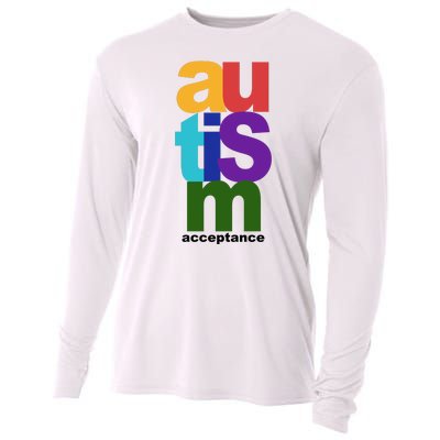 Autism Acceptance Colorful Cooling Performance Long Sleeve Crew