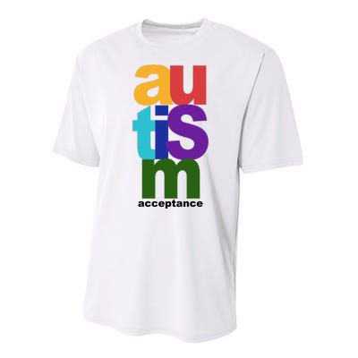 Autism Acceptance Colorful Performance Sprint T-Shirt